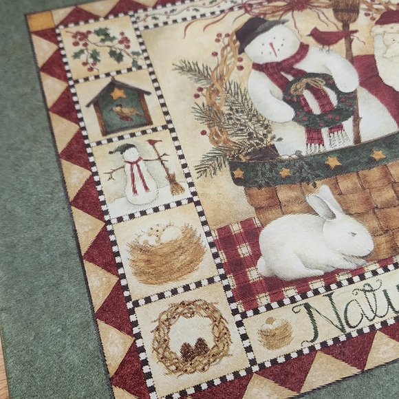 Christmas Glass Cutting Board Santa Snowman Trivet Counter Saver Chopping Board - Picture 4 of 8